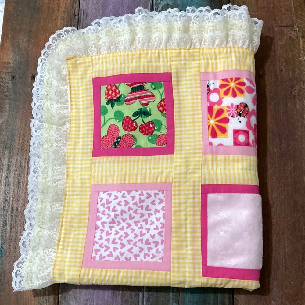 Sweet quilted baby blanket
